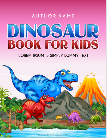 Livre de dinosaures pour la page de garde des enfants