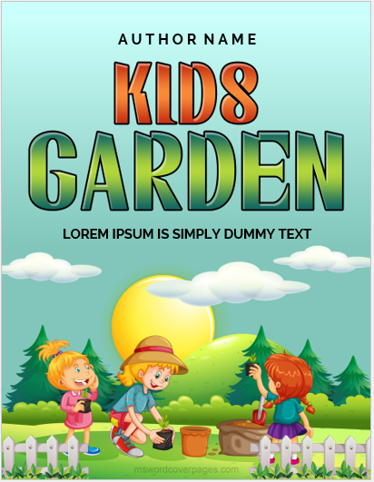 Page de couverture du journal de jardinage pour enfants