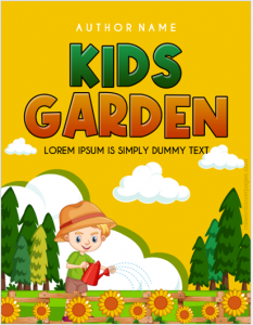 Kids gardening journal cover page