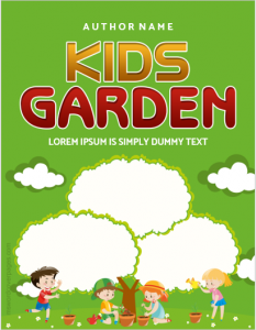 Kids gardening journal cover page