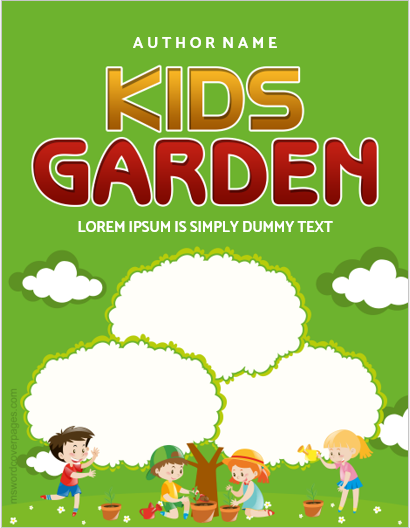 Page de couverture du journal de jardinage pour enfants