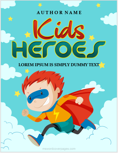 Superhero publication cover page