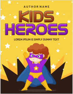 Superhero publication cover page