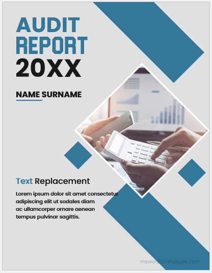 Internal audit report cover pages