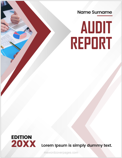 Pages de couverture du rapport d'audit interne