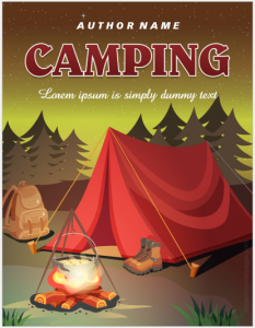 Camping cover page template