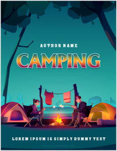 Camping cover page template