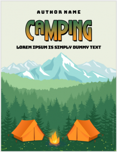 Camping cover page template