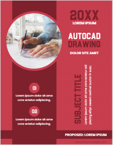 AutoCAD drawing cover page