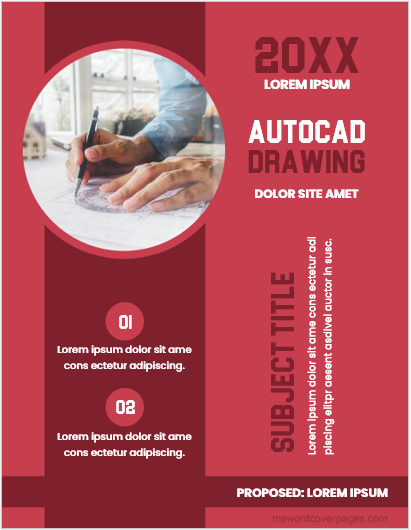 Page de garde du dessin AutoCAD