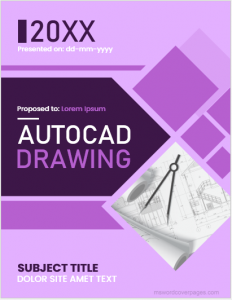 AutoCAD drawing cover page