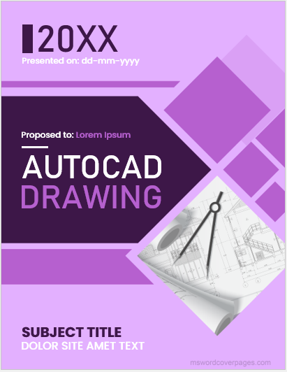 Page de garde du dessin AutoCAD