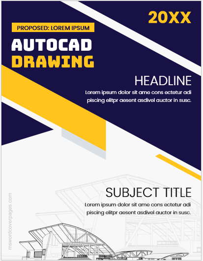 AutoCAD drawing cover page