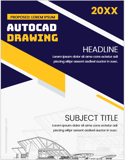 Page de garde du dessin AutoCAD