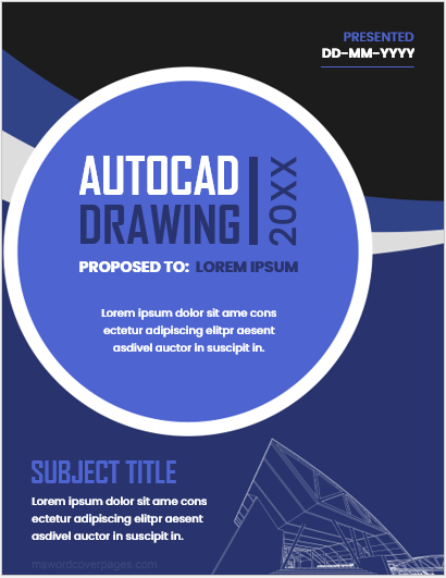 Page de garde du dessin AutoCAD