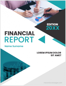 Financial report cover page