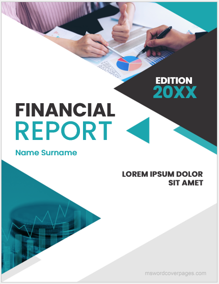 Page de couverture du rapport financier