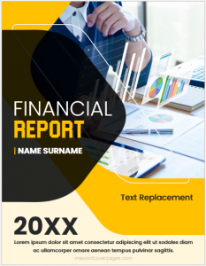 Financial report cover page