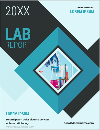 Modèle de page de couverture de rapport de laboratoire