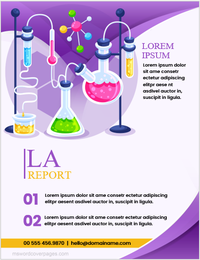 Modèle de page de couverture de rapport de laboratoire