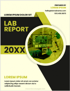 Lab report cover page template
