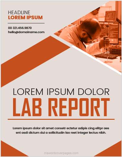 Modèle de page de couverture de rapport de laboratoire