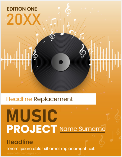 Music project cover page