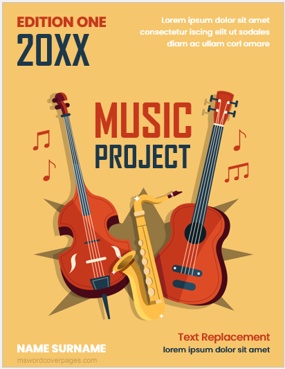 Music project cover page