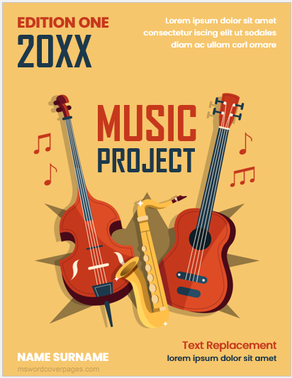 Page de garde du projet musical