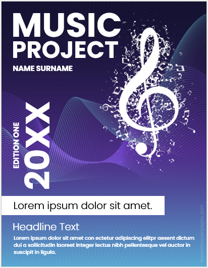 Music project cover page