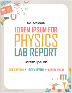 Physics lab report cover page