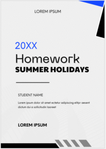 Summer Holiday Homework Cover Pages