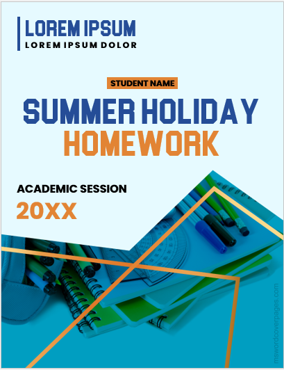 holiday homework cover page ideas