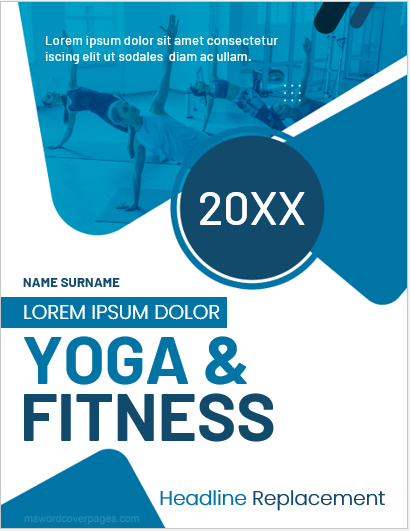 Yoga and fitness eBook cover page