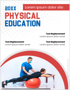 Physical education project cover page