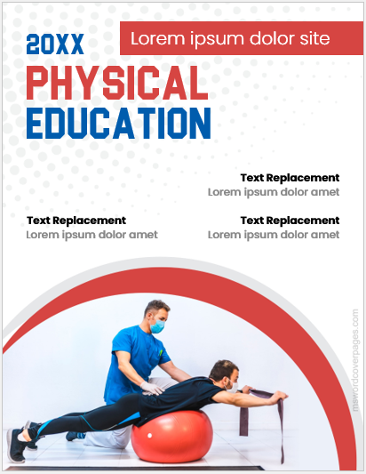 physical education project cover page design