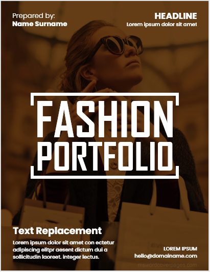 Fashion Portfolio Cover Page