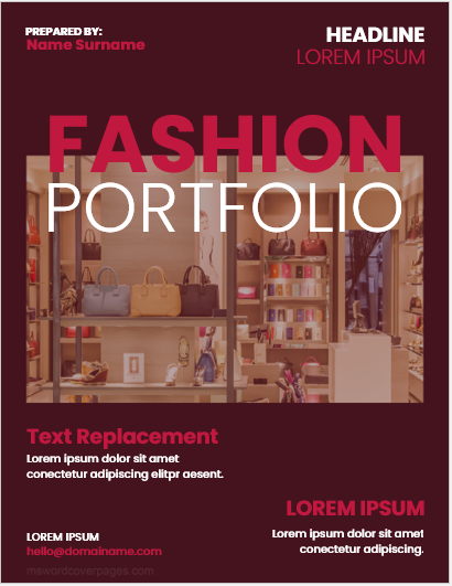 Fashion Portfolio Cover Page