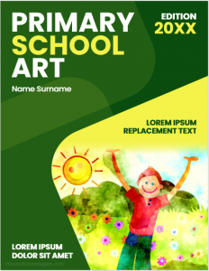 Primary school artbook cover page