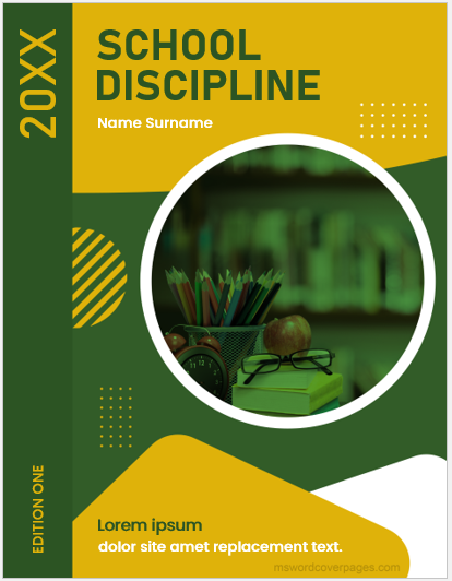 Page de couverture du livre de discipline scolaire