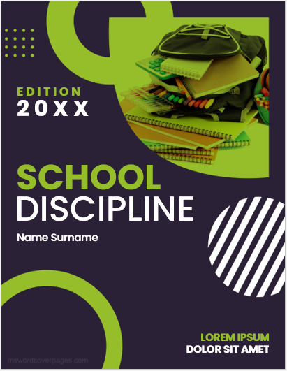 Page de couverture du livre de discipline scolaire