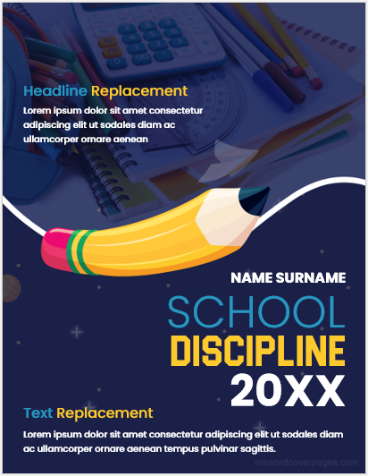 Page de couverture du livre de discipline scolaire
