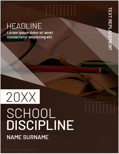 Page de couverture du livre de discipline scolaire