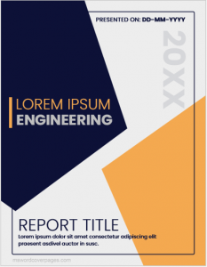 Engineering report cover page | MS Word Cover Page Templates