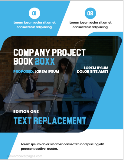 Company project book cover page