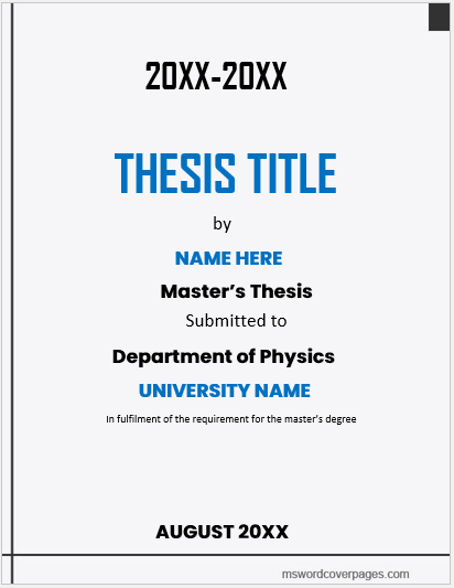 physics thesis titles