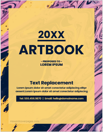 Art book Cover Page Template
