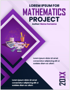 Mathematics project front page design