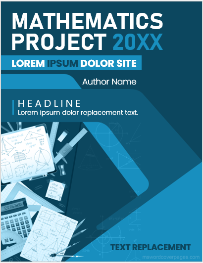 Mathematics project front page design