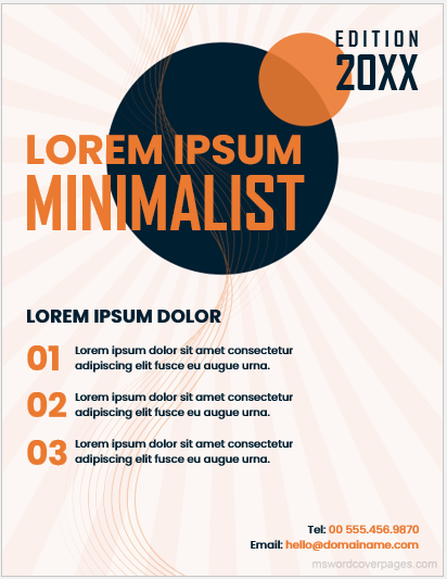 Minimalist book cover design